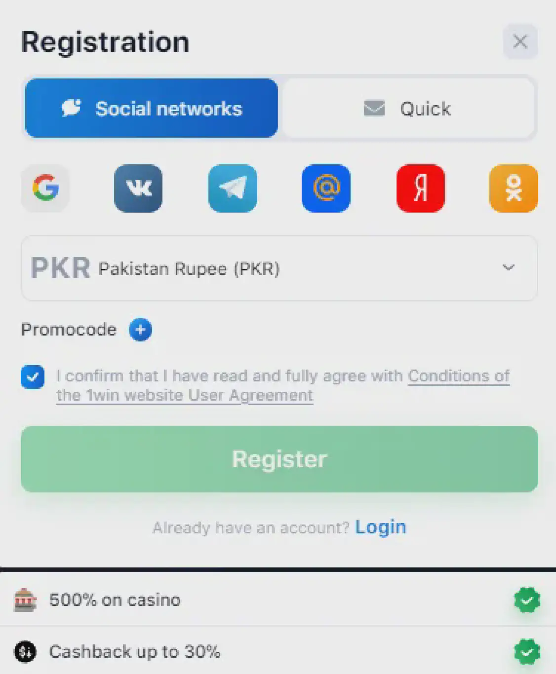 Aviator registration
